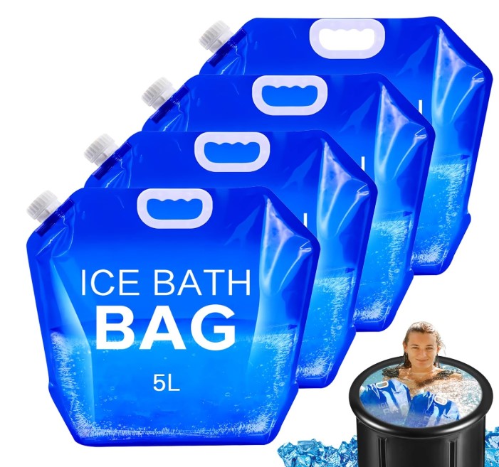 4‑pack reusable ice bath bags